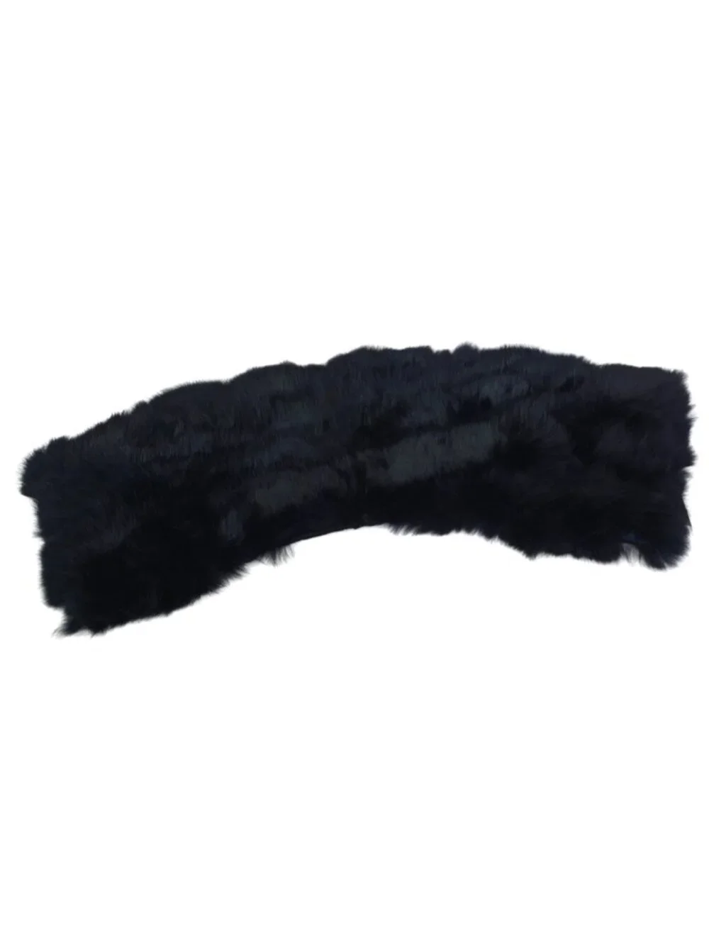 Women's Black Genuine Fur Detachable Collar
